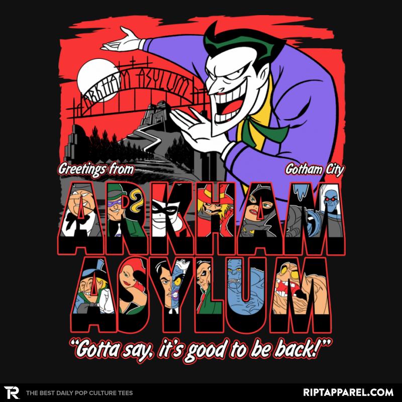 Greetings from the Asylum Batman graphic tee