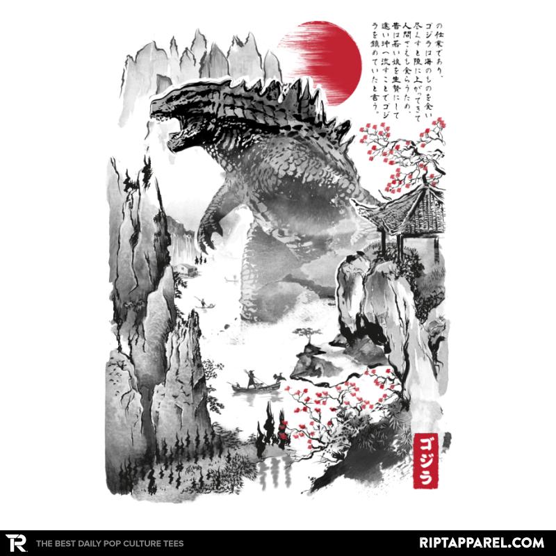 Gojira in Japan Sumi-e