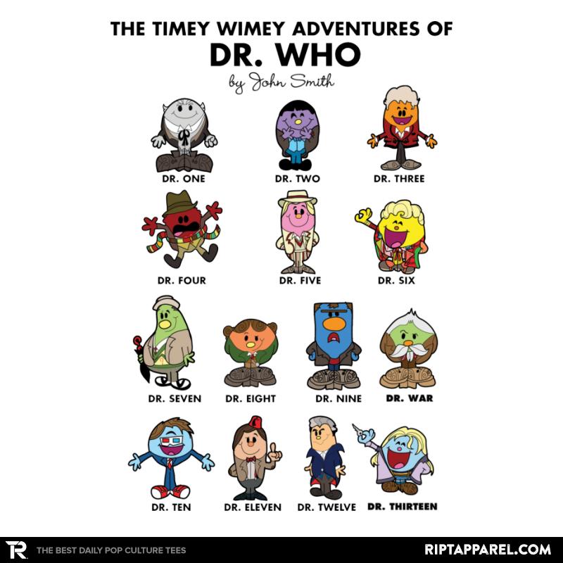 The Timey Wimey Adventures of the Doctor Doctor Who graphic tee