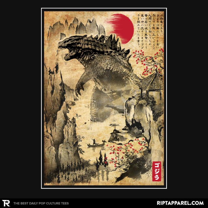 Gojira in Japan Woodblock