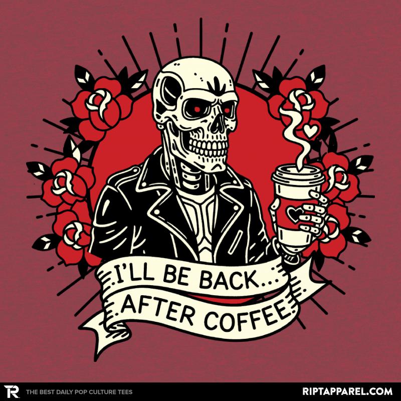 After Coffee comics graphic tee