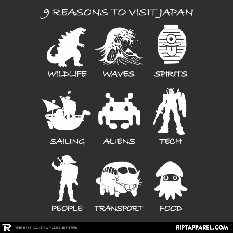 Nine Reasons To Visit Japan original graphic tee