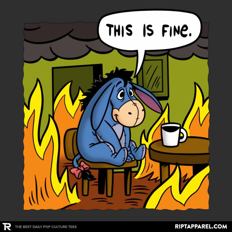 Stuffed Donkey Is Fine cartoon graphic tee