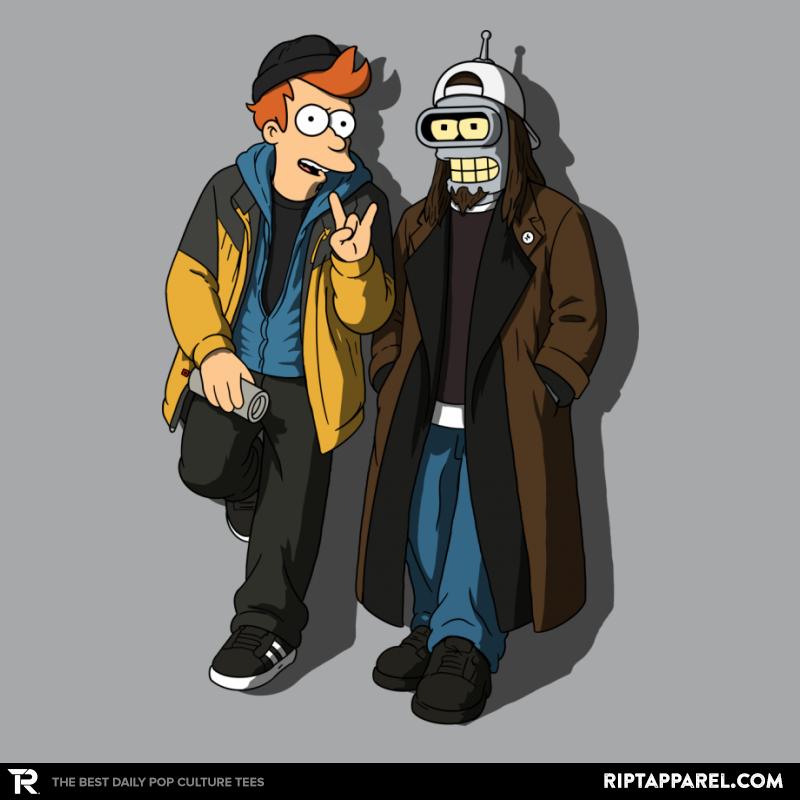 Fry and Silent Ben Futurama graphic tee