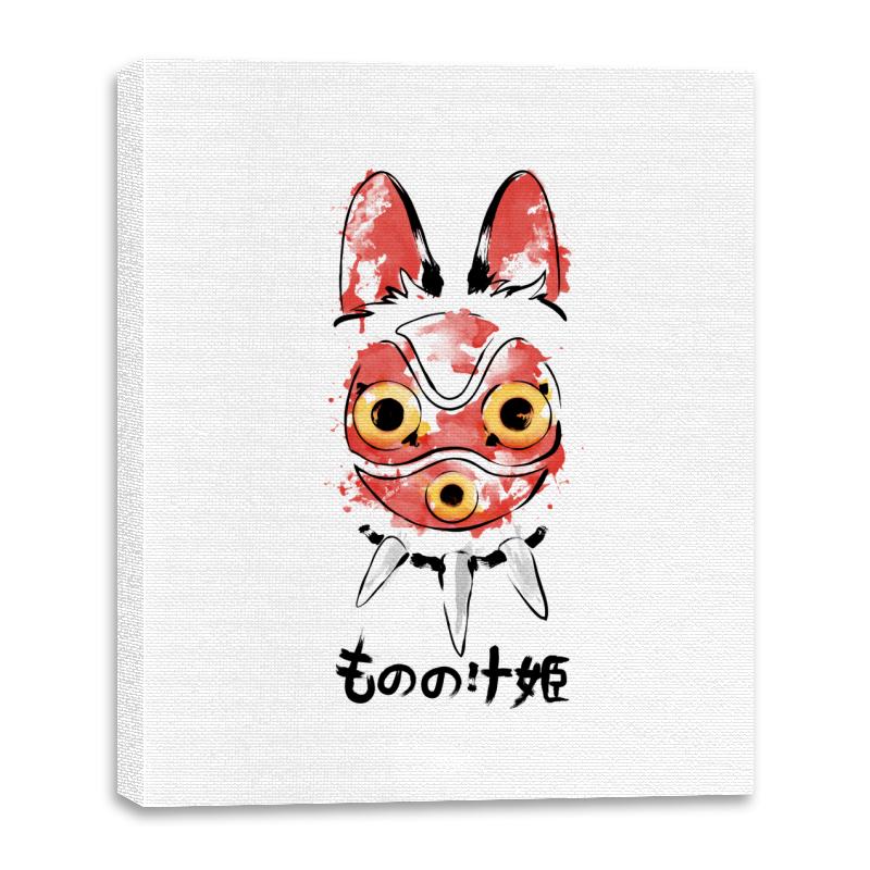 Wolf Girl Mask - Sumi Ink Wars