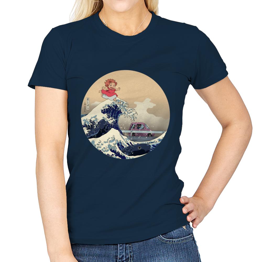 Hokusai on the Cliff by the Sea