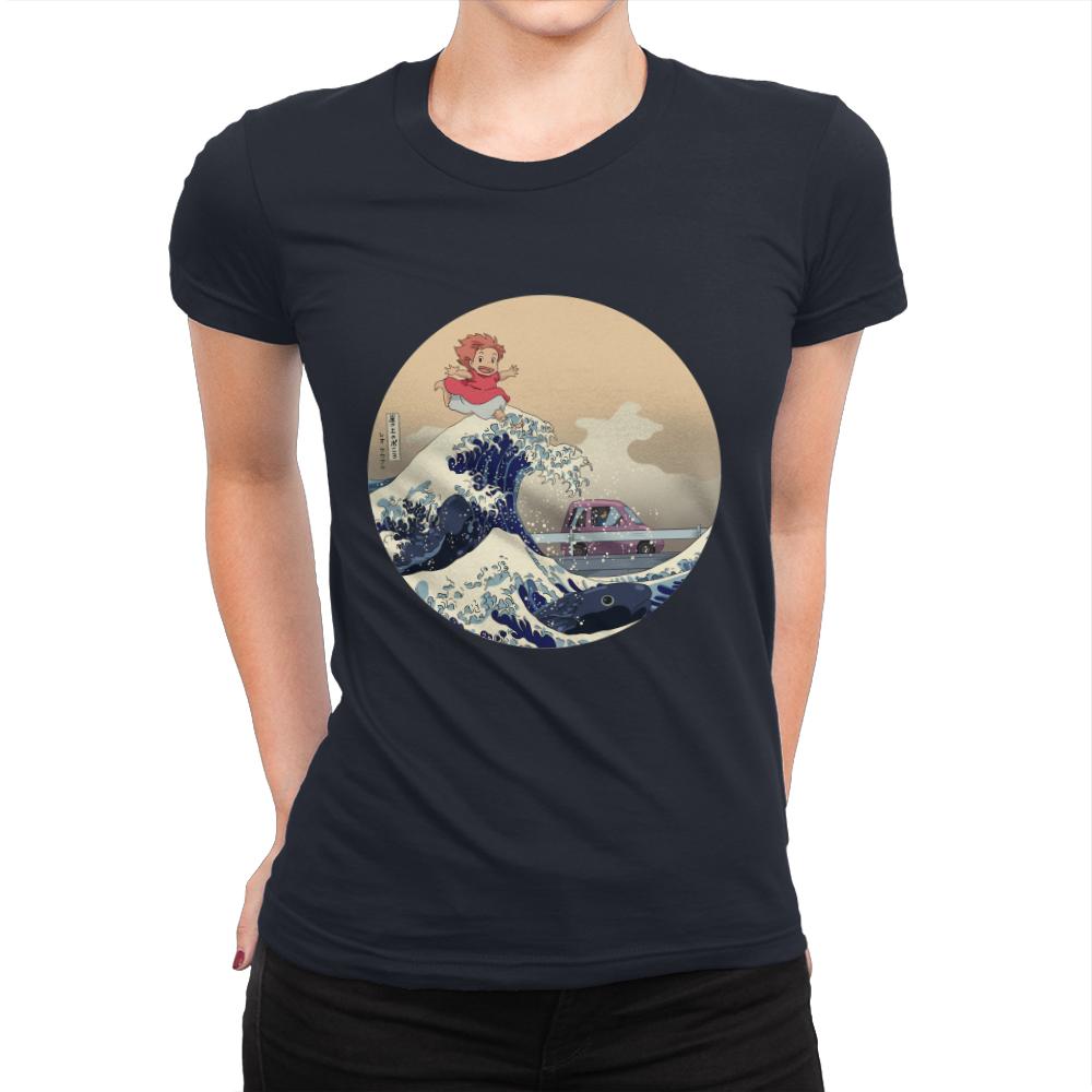 Hokusai on the Cliff by the Sea