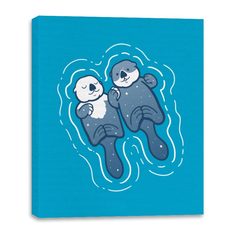 Sea Otters Holding Hands