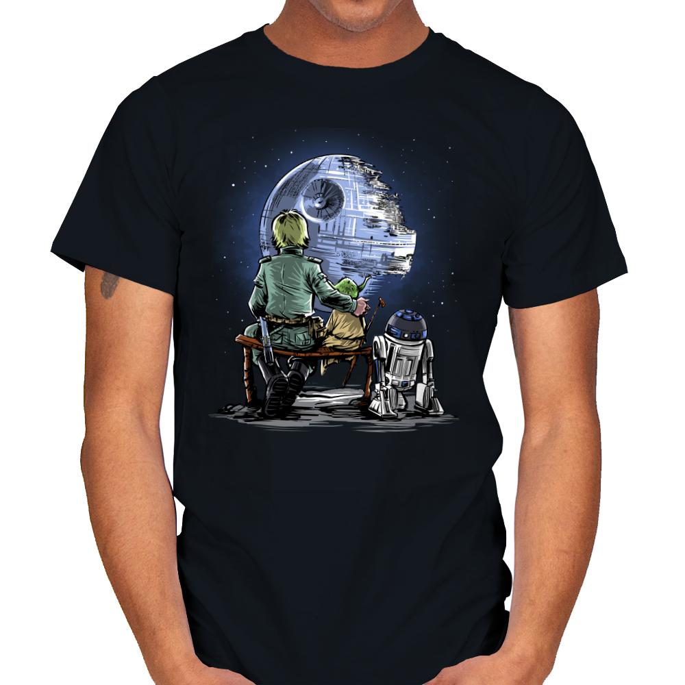 Master and Apprentice Gazing at the “Moon”