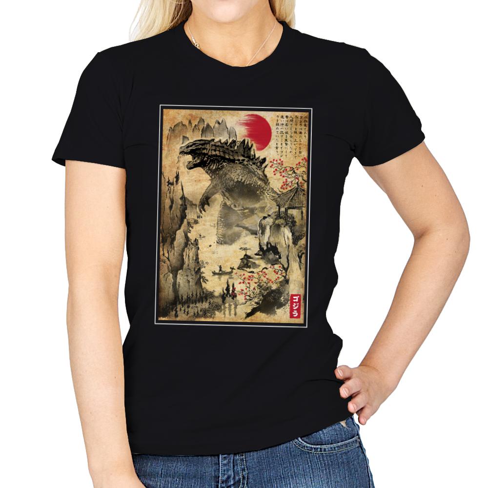 Gojira in Japan Woodblock