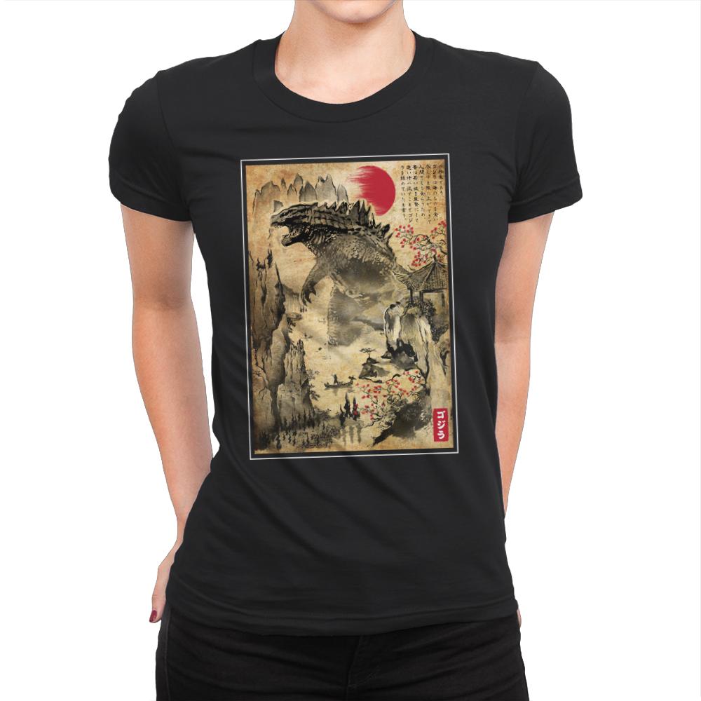 Gojira in Japan Woodblock