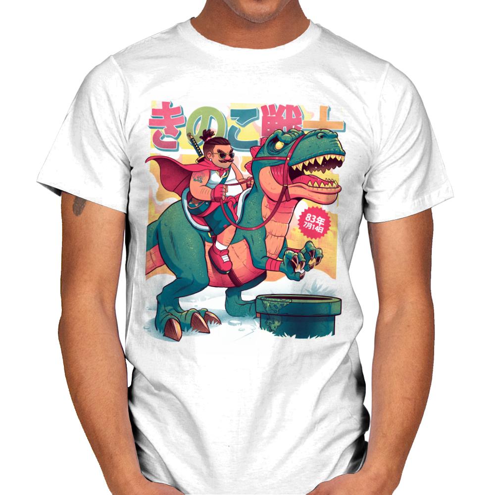 Mushroom Warrior & Dinosaur