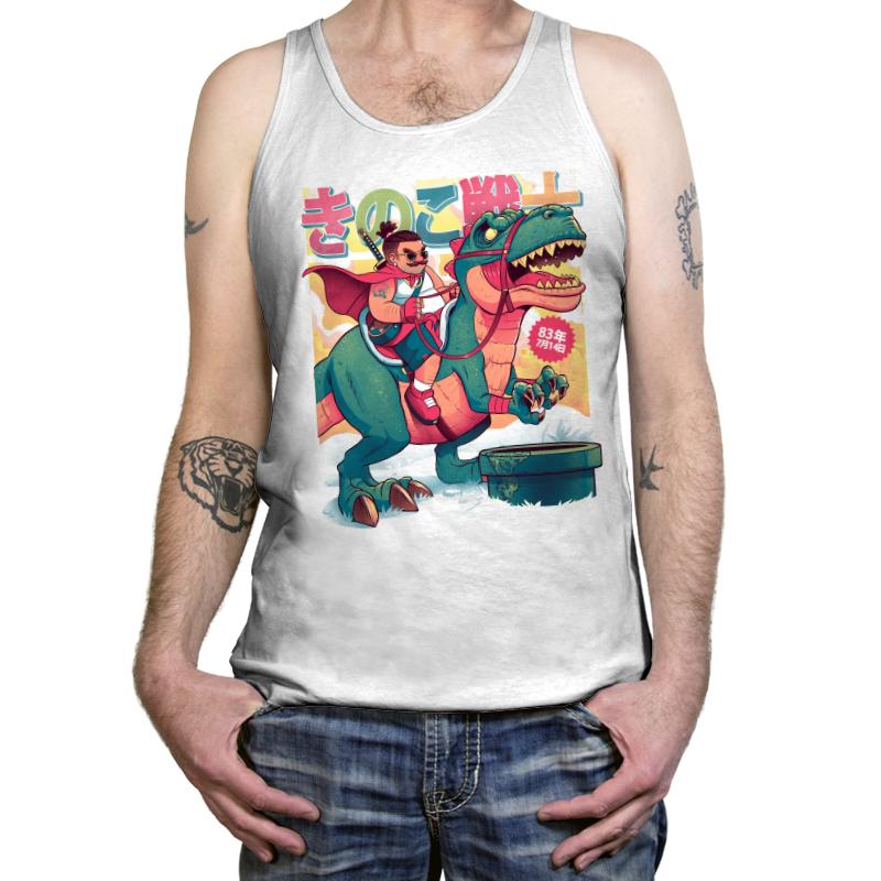 Mushroom Warrior & Dinosaur