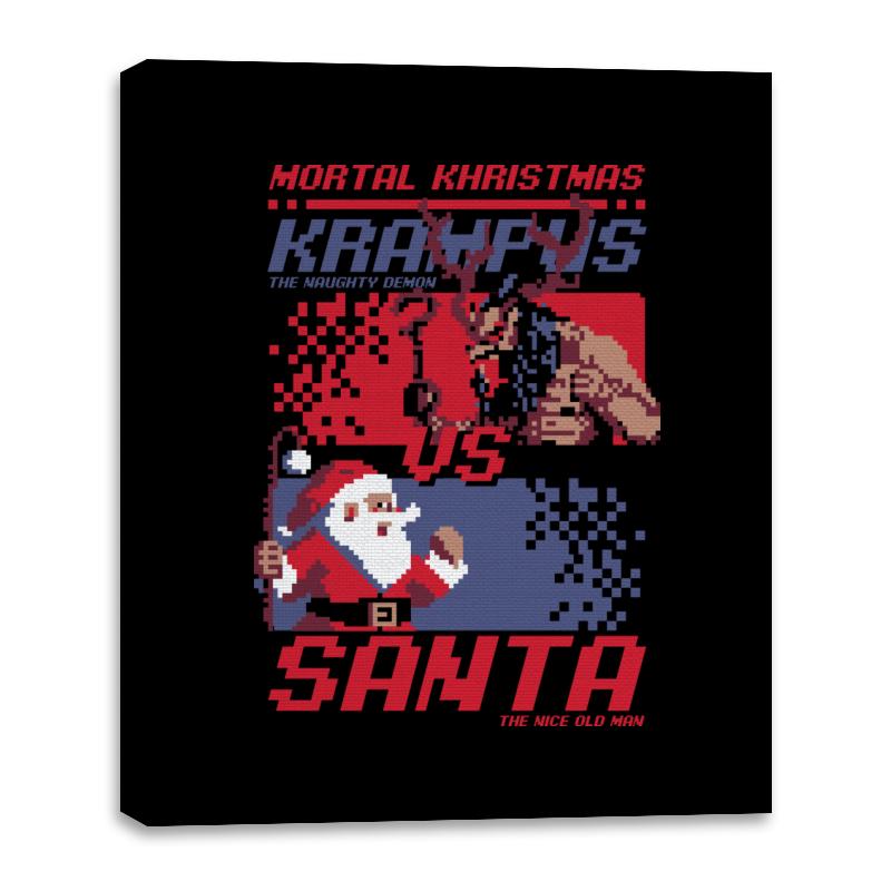 Christmas Fight - Pixel Santa vs Krampus - Shirt Club