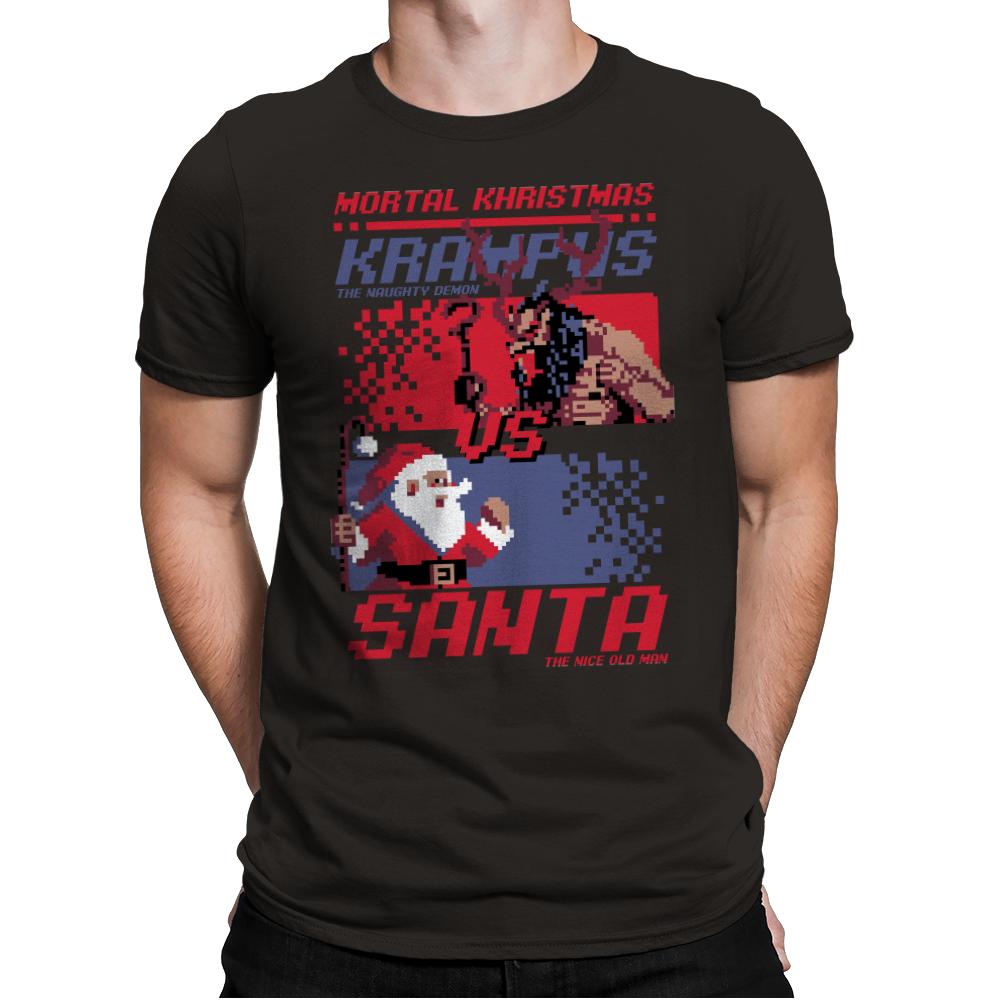 Christmas Fight - Pixel Santa vs Krampus - Shirt Club