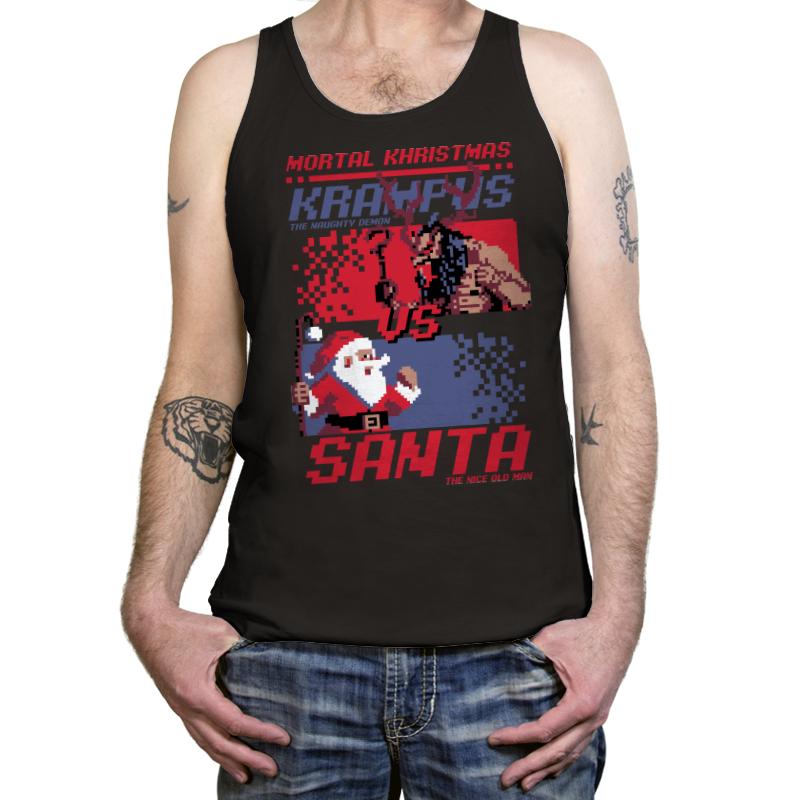 Christmas Fight - Pixel Santa vs Krampus - Shirt Club