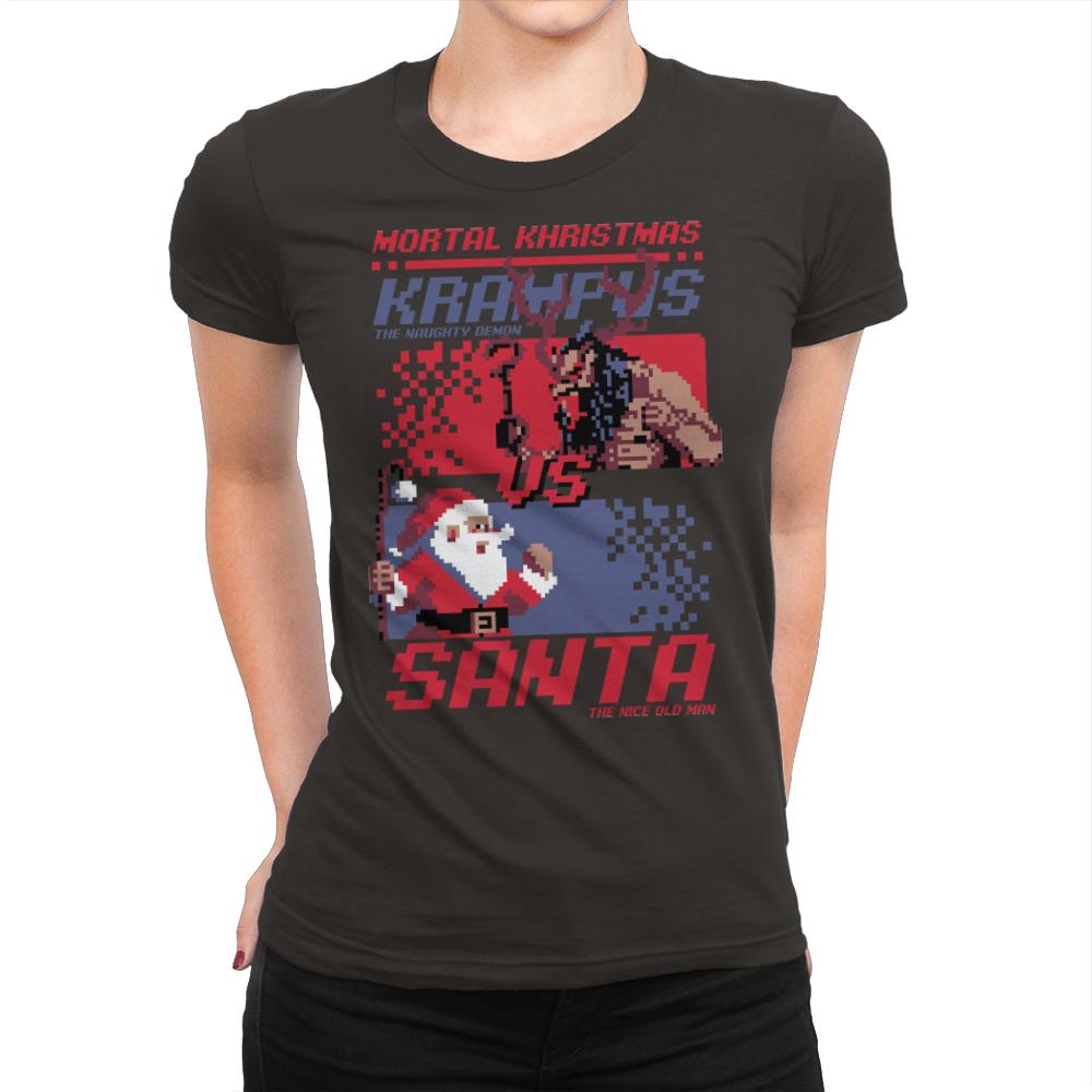 Christmas Fight - Pixel Santa vs Krampus - Shirt Club