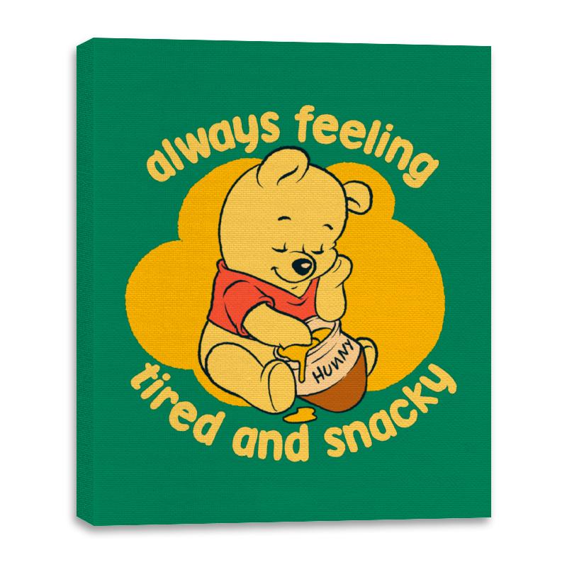 Cute Tired Snacky Bear