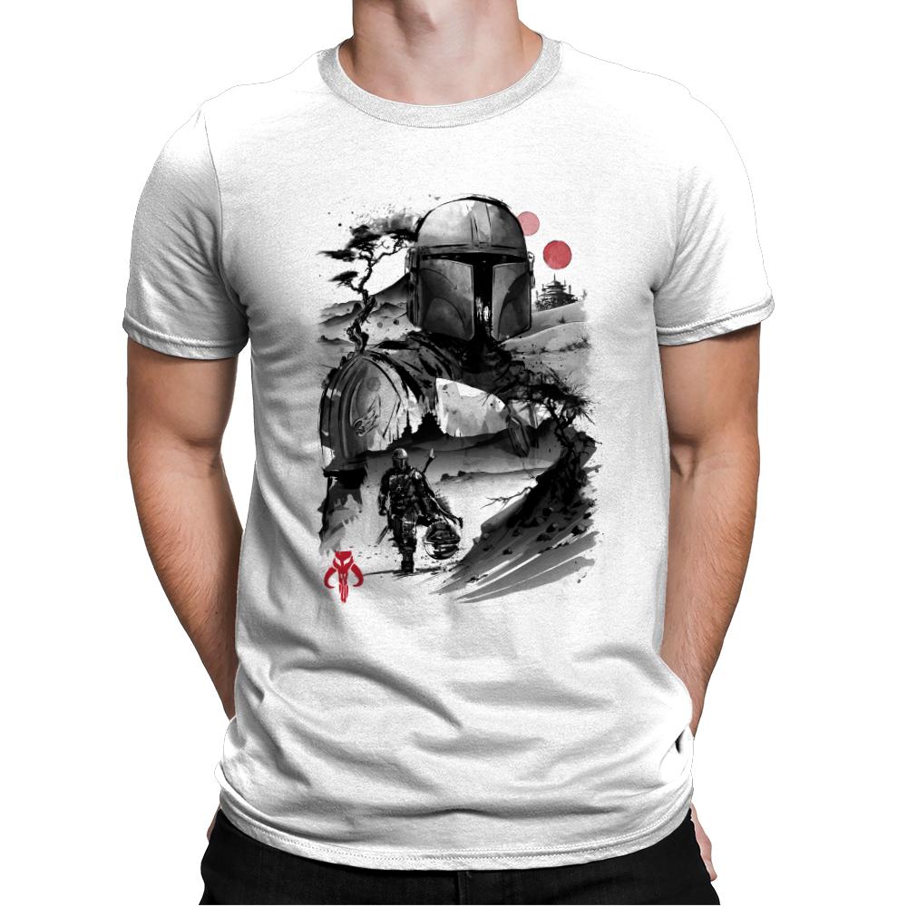 Bounty Hunter in the Desert Planet Sumi-e