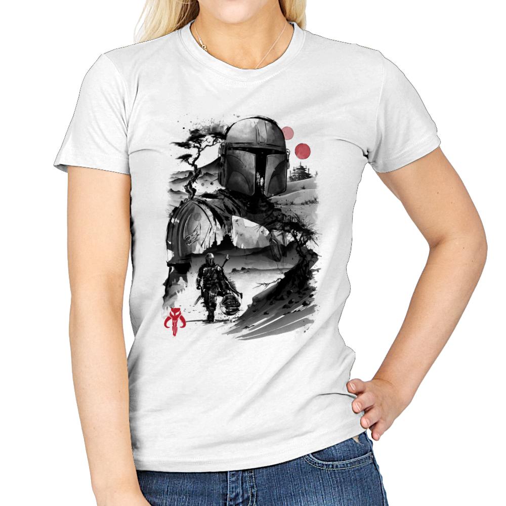 Bounty Hunter in the Desert Planet Sumi-e