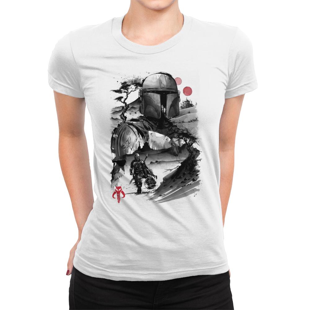 Bounty Hunter in the Desert Planet Sumi-e