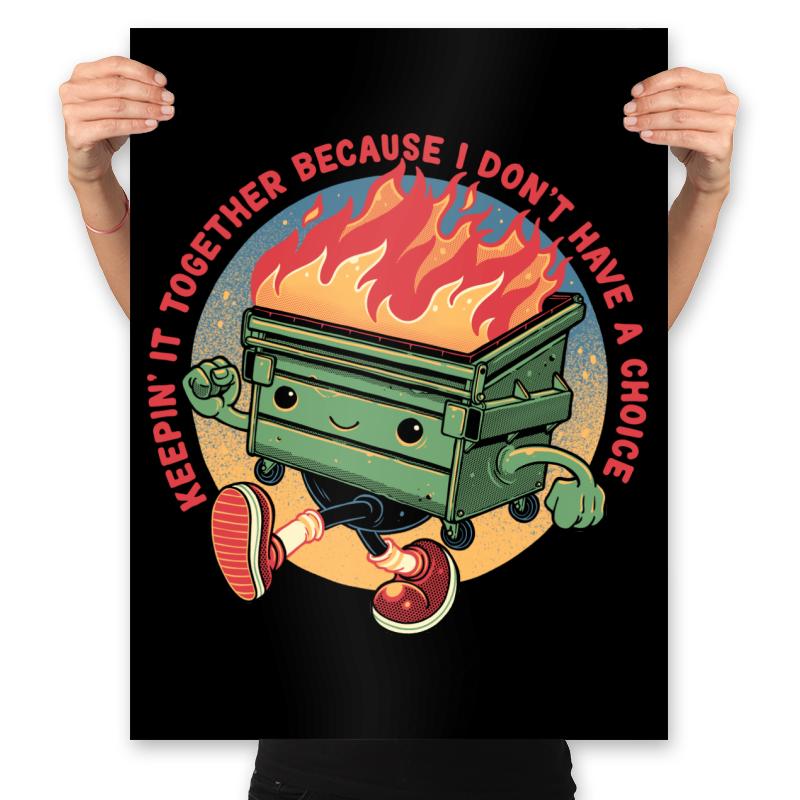 Flaming Dumpster