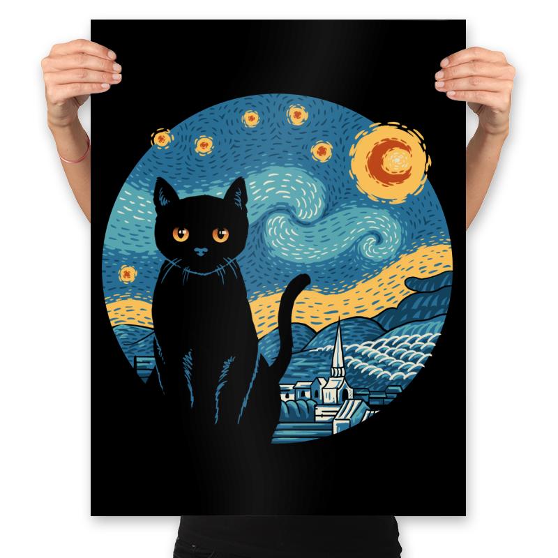 Purrfect Starry Night