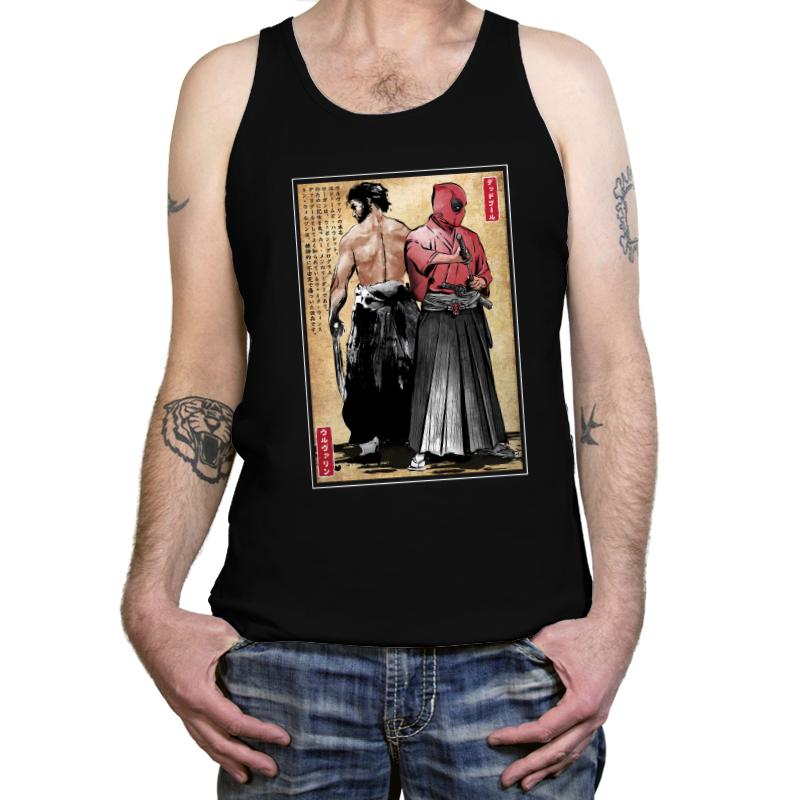 Mutant Samurai and Red Ronin woodblock