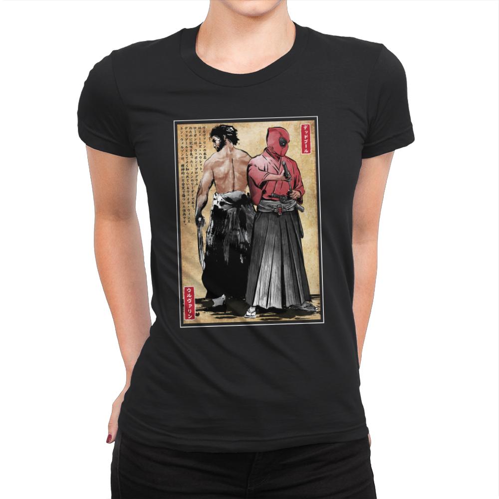 Mutant Samurai and Red Ronin woodblock