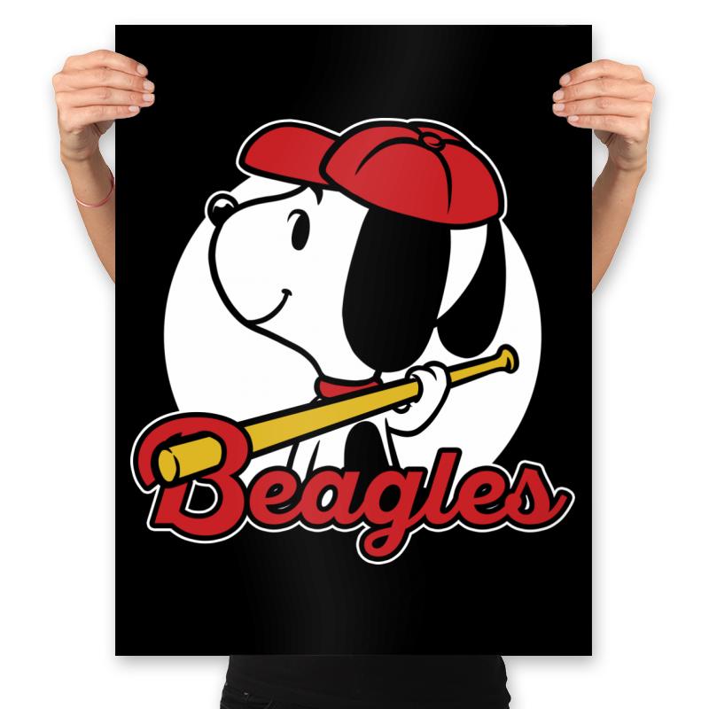 Comic Beagle Baseball