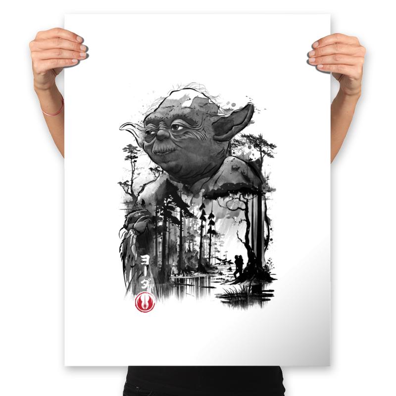 The Master in the Swamp sumi-e