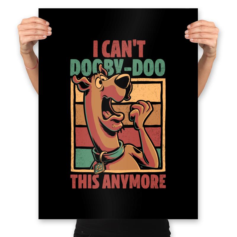 Scared Tired Cartoon Dog