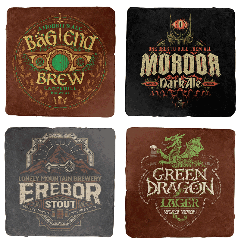 Middle Earth Brews Coaster Set